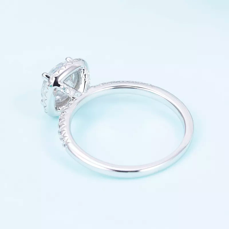 1Ct Cushion Cut Diamond Engagement Ring