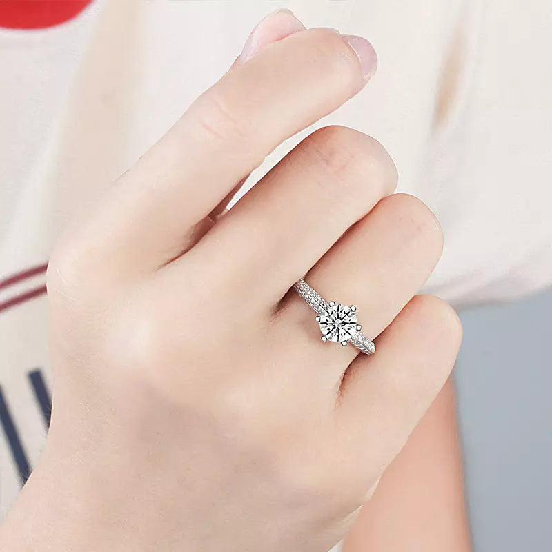 Lab Grown Diamond 18k White Gold Engagement Ring