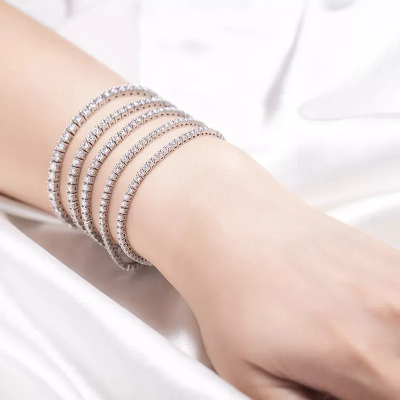 18k White Gold Lab Diamond Tennis Bracelet