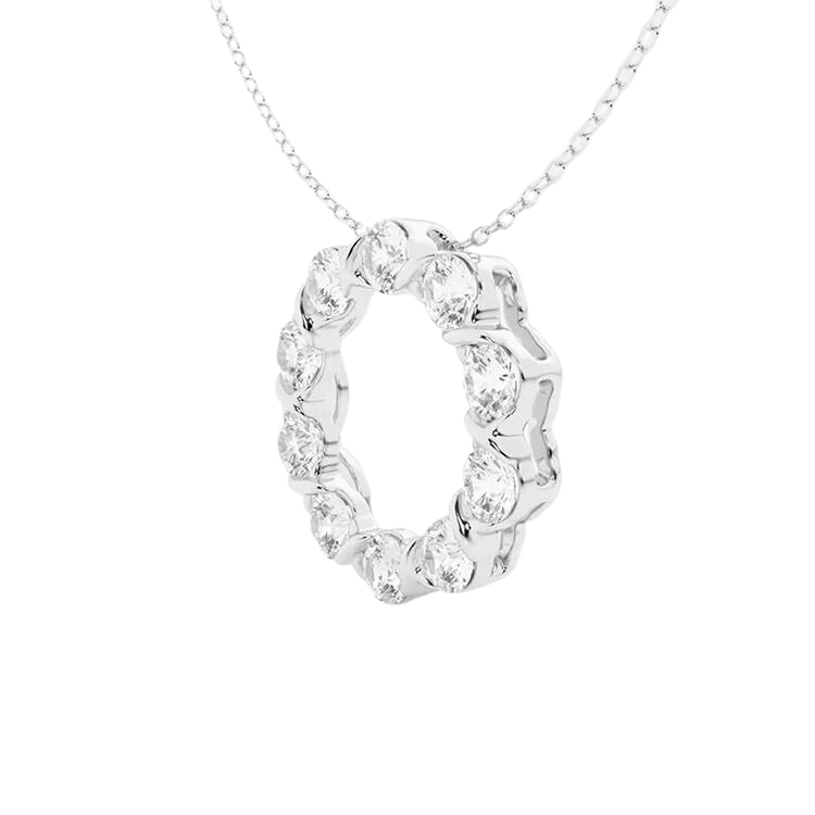 Luxury Round Brilliant Cut Diamond Necklace