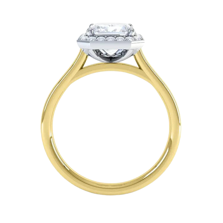 Fancy Emerald Shape Lab Grown Diamond Engagement Ring