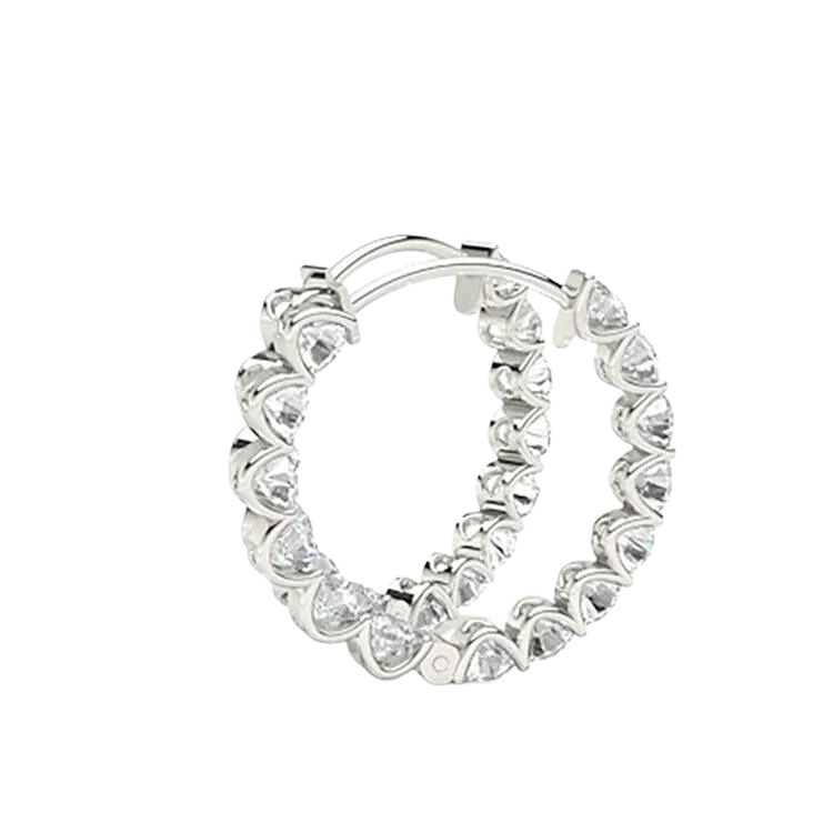 Elegant Diamond Hoop Earrings