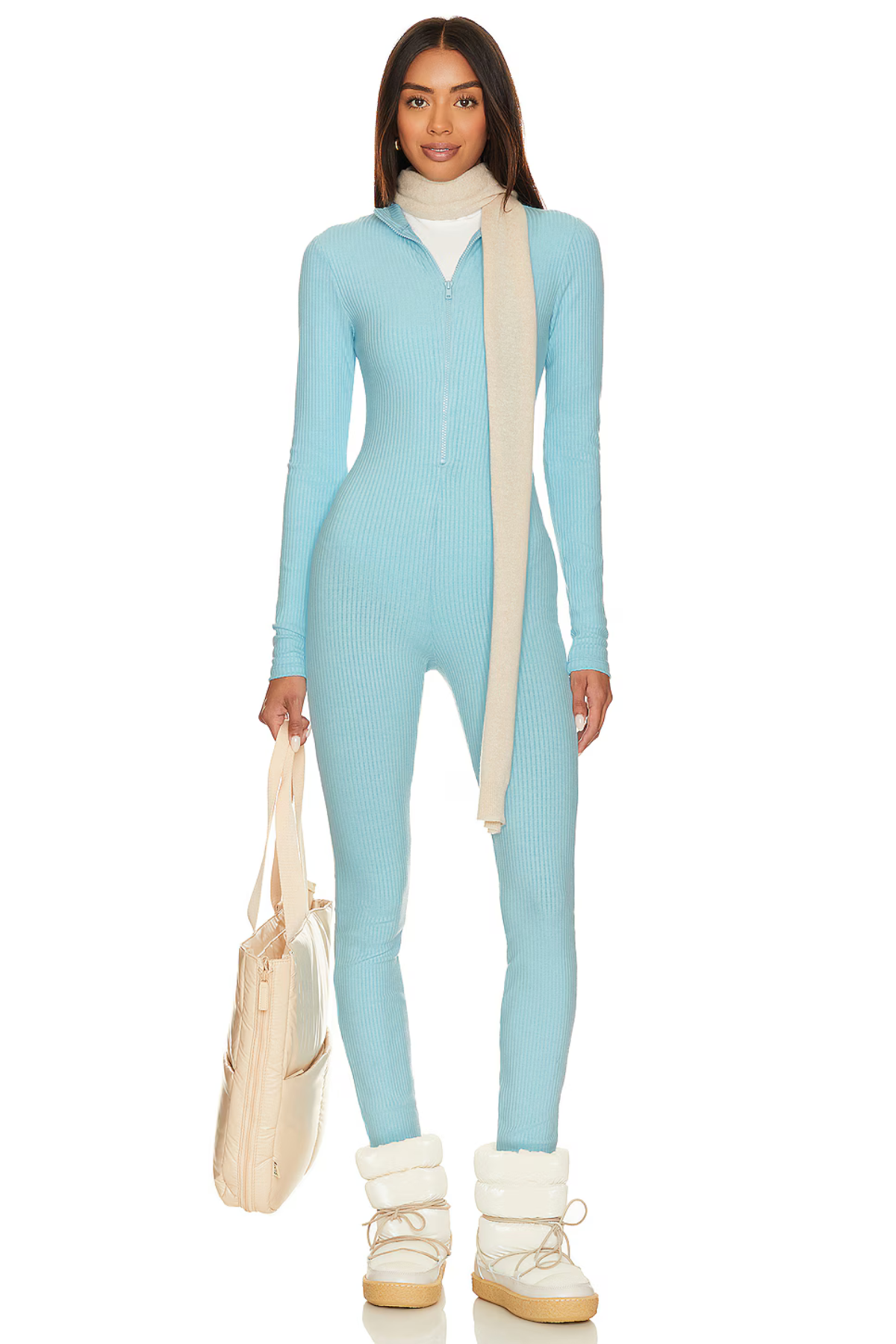 Mia Zip Ribbed Jumpsuit