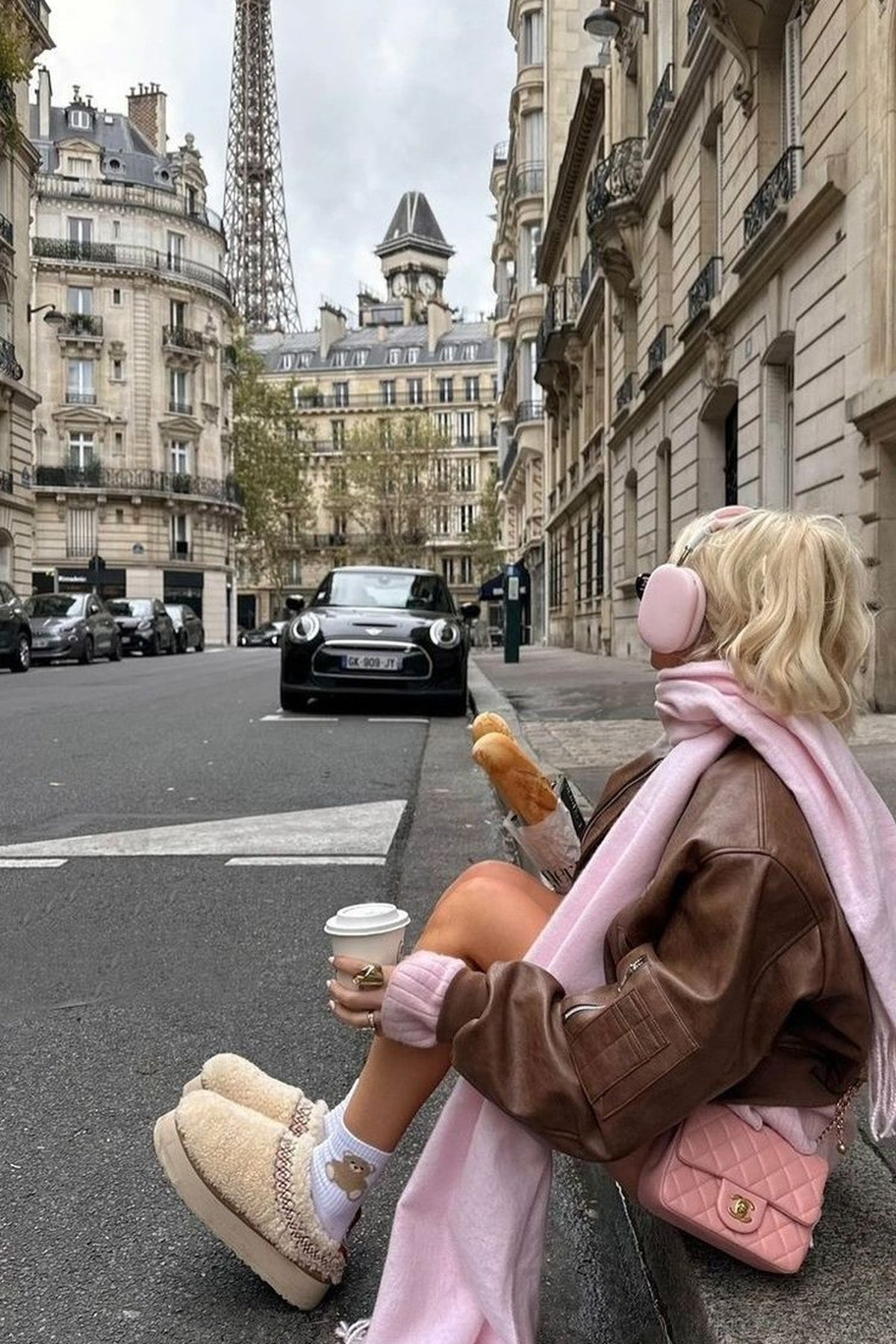Oversized Cozy Blanket Scarf – Pink Marl