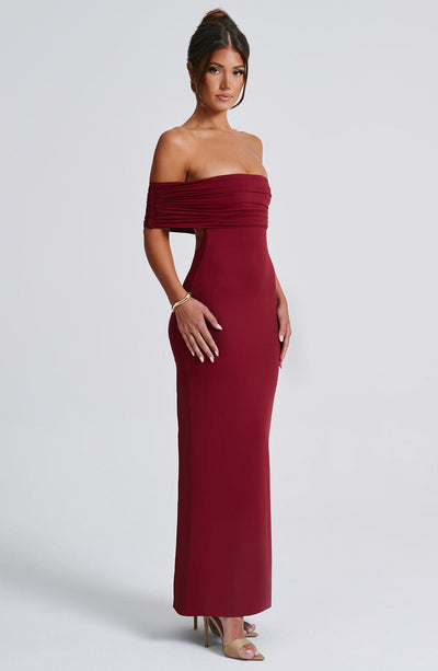 Jessie Maxi Dress - Burgundy