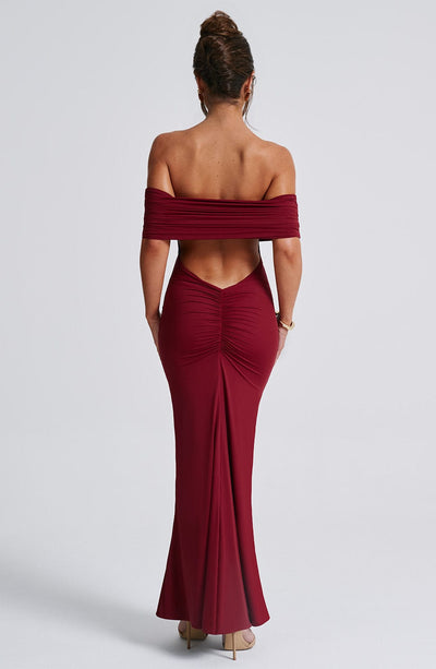 Jessie Maxi Dress - Burgundy