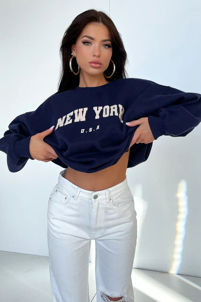 Semi-Wide Leg Jeans - White