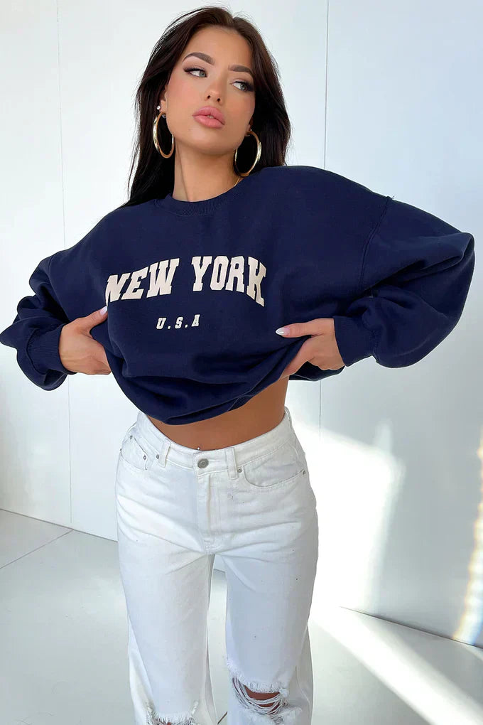 Semi-Wide Leg Jeans - White