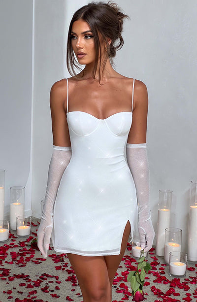 Layla Mini Dress - Ivory Sparkle