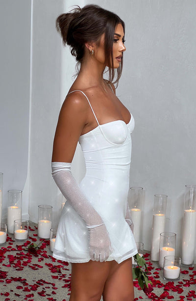 Layla Mini Dress - Ivory Sparkle